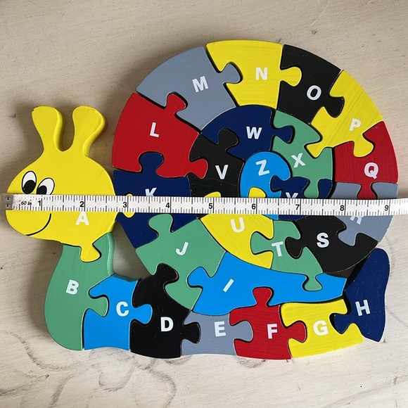 WOODEN ALPHABET TURTLE PUZZLE - Picture 5 of 9